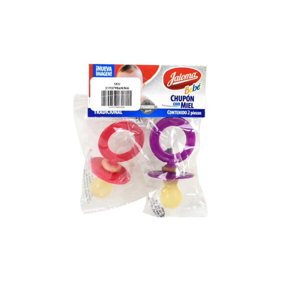 Set de 2 chupones con miel para bebé Jaloma.
