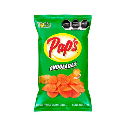 Papas fritas onduladas sabor queso Totis 170 grs.