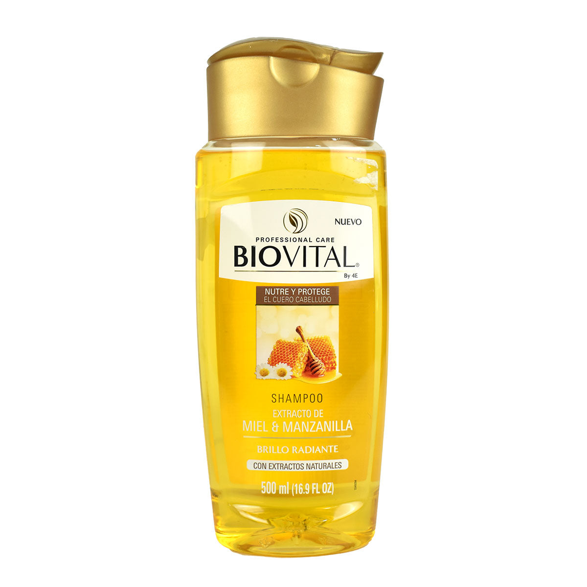 Shampoo BioVital extracto de miel y manzanilla de 500 ml.