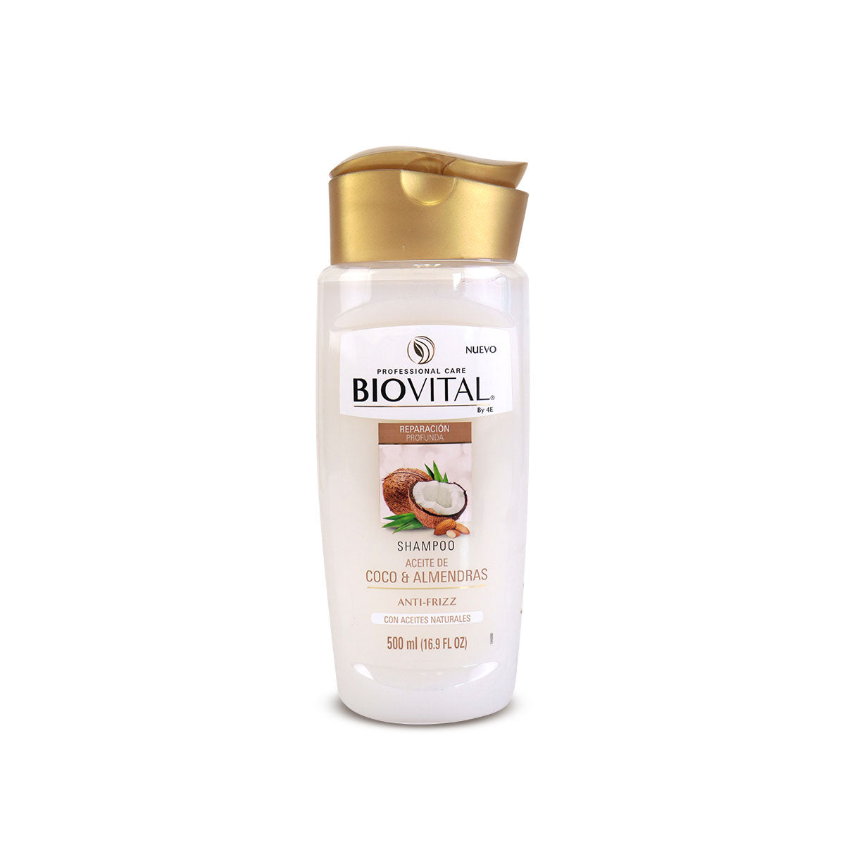 Shampoo BioVital aceite de coco y almendras de 500 ml.