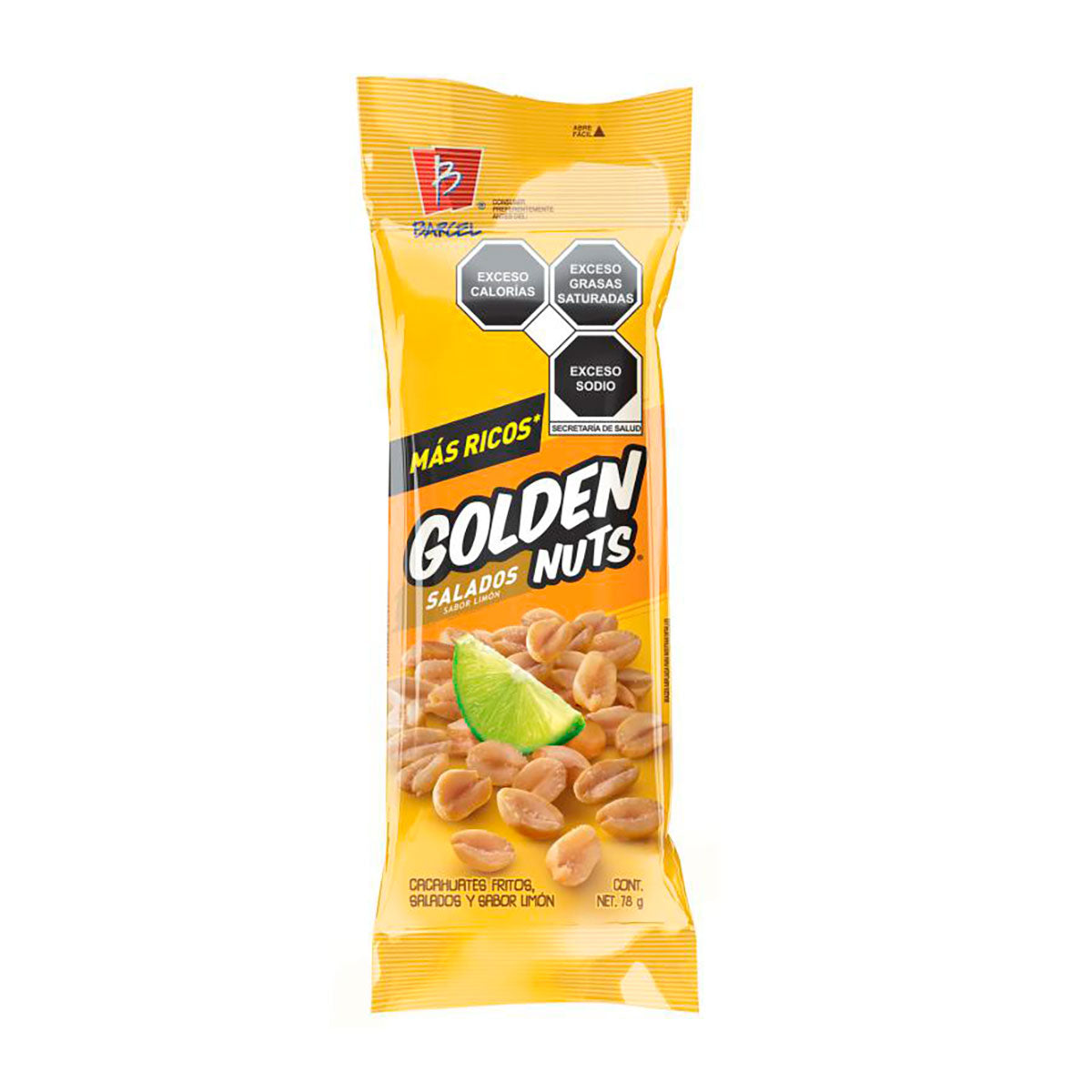 Cacahuates Golden Nuts salados Barcel 78 grs.