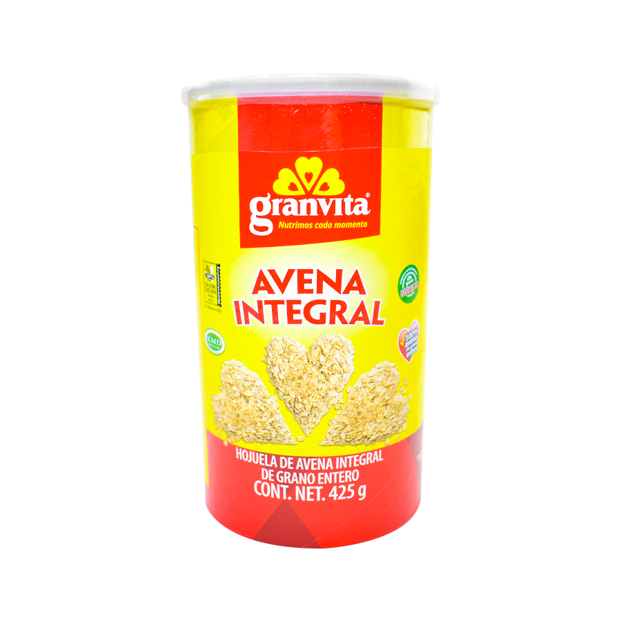 Hojuela de avena integral de grano entero Granvita 425 grs.