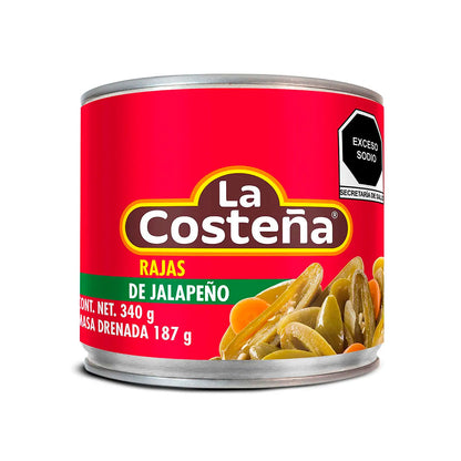 Rajas de jalapeño en escabeche La Costeña 340 grs.