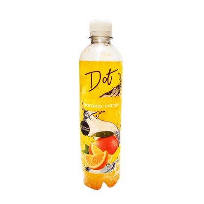 Agua gasificada sabor naranja mango Dot 500 ml.