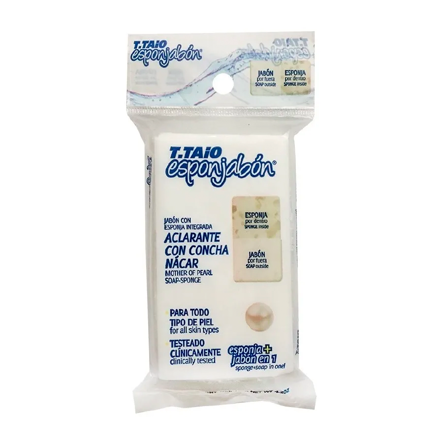 Esponjabón exfoliante con concha nacar de 120 grs.