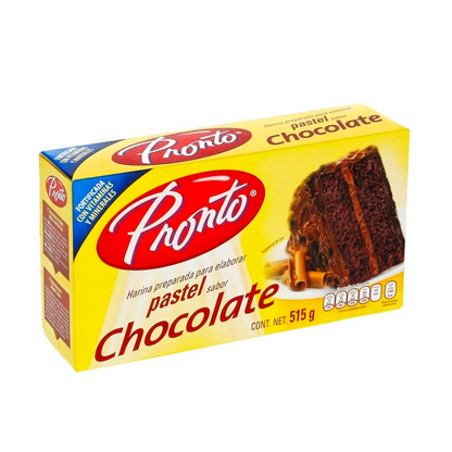 Harina para pastel sabor chocolate Pronto 515 grs.