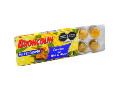Broncolin miel y eucalipto 8 pzas.