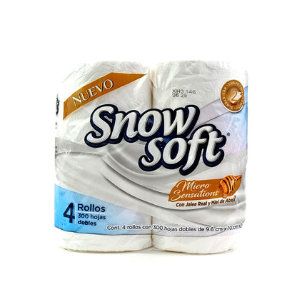 Papel higiénico Snow Soft 4 rollos.