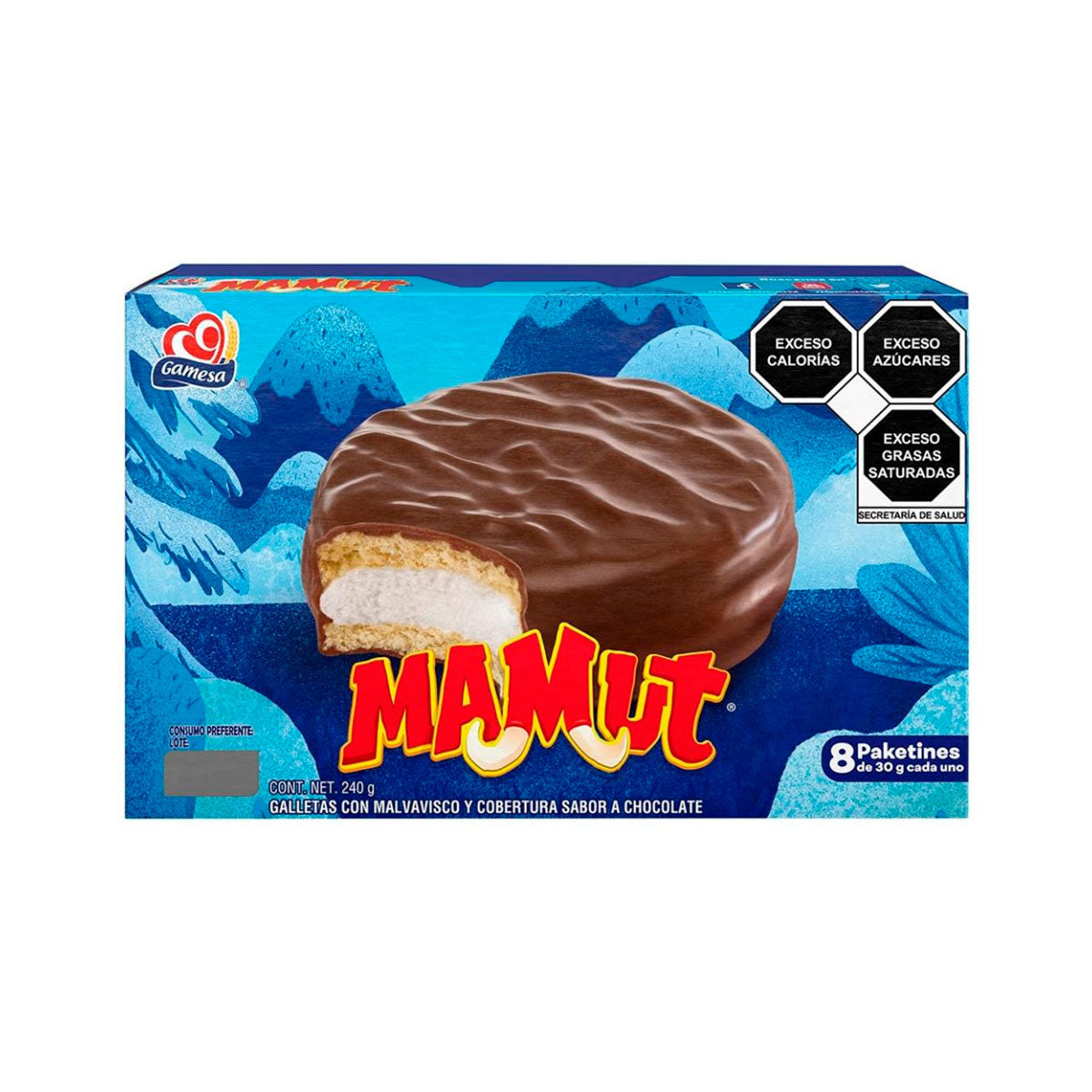 Galletas gamesa Mamut chocolate de 240 grs.