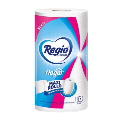 Regio toalla de cocina maxirollo 168 hojas dobles.