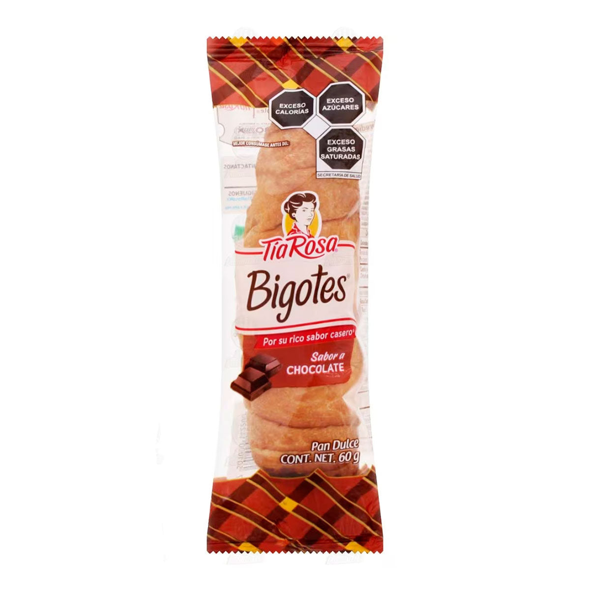 Bigote con relleno sabor chocolate Tía Rosa 60 grs.