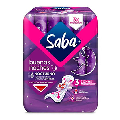 Toallas femeninas Saba buenas noches.